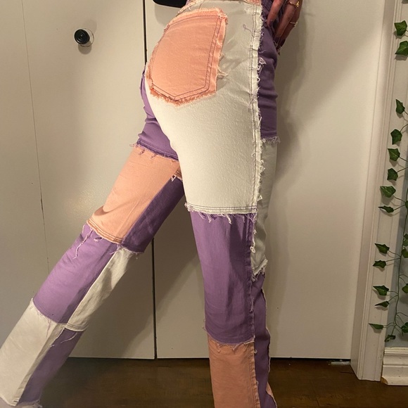 Amazon patchwork pants🪐 - Picture 2 of 3